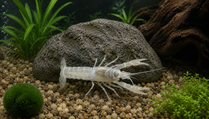 Procambarus alleni "White Spectre" Male Pet Crayfish