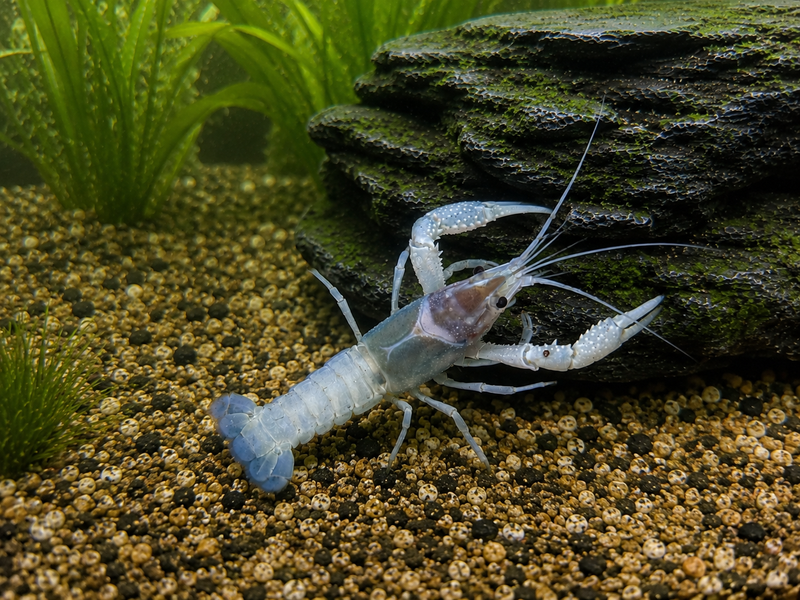 Procambarus clarkii "Blue Ghost" Lobster Male Pet Crayfish