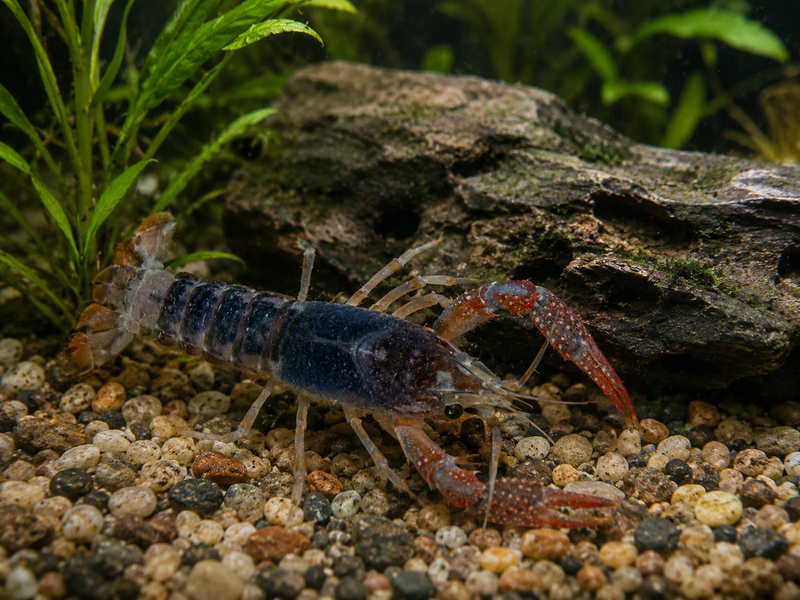 Procambarus clarkii "Tricolor Ghost" Lobster Female Pet Crayfish