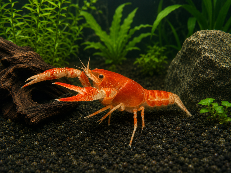 Procambarus clarkii "Orange Ghost" Lobster Female Pet Crayfish